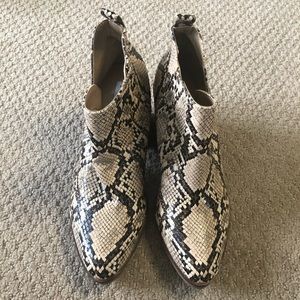 Steve Madden Snake Print Ankle Boots
